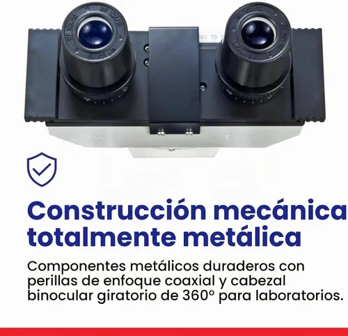 Vista 6 de OMAX Microscopio de laboratorio compuesto binocular LED 40X-2000X con platina mecánica de doble capa + portaobjetos en blanco, cubreobjetos y papel
