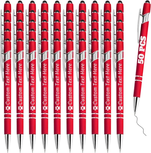 Vista 13 de Bolígrafos personalizados a granel 10 con nombre, grabados con punta de lápiz, bolígrafos de bola personalizados de escritura suave, regalos