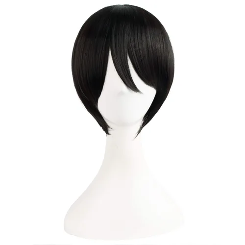 Vista 3 de Pelucas MapofBeauty, se pueden equipar con pelucas y adornos para el cabello para cosplay, Negro