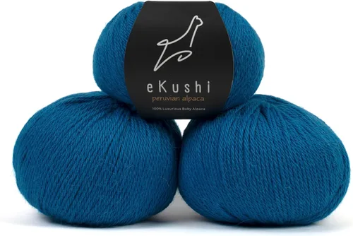 Vista 54 de 100% Hilo de Alpaca Baby para Tejer y Ganchillo - 1 Cono de Hilo Premium DK - Ligero, Hipoalergénico y Térmico Hecho en Perú - Ideal para Proyectos