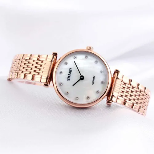 Vista 5 de SKMEI - Reloj de pulsera para mujer impermeable analógico de cuarzo para mujer