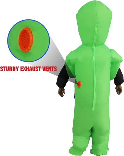 Vista 7 de HZGDEJTG Disfraz inflable de monstruo navideño, la mejor decoración para fiestas, reuniones, celebraciones de vacaciones, Halloween y otros