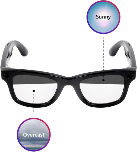 Vista 2 de Lentes de repuesto UV400 para gafas de sol inteligentes Ray-Ban Meta Wayfarer (Gen 2) RW4012 de 1.969 in Eclipse Transición Fotocrómica