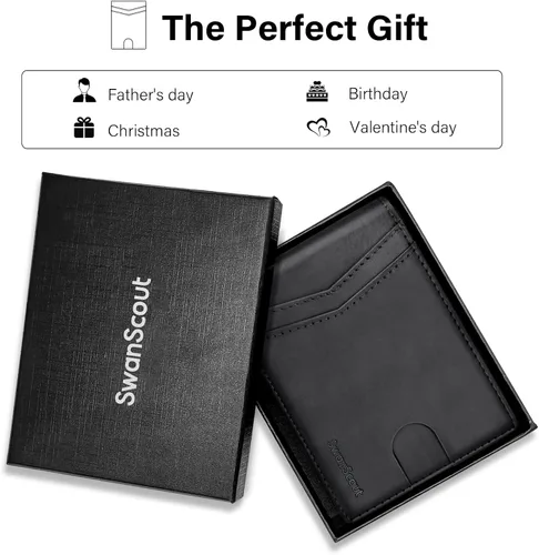 Vista 7 de SwanScout Cartera para Galaxy SmartTag, Negro -, Carteras con soporte para rastreador