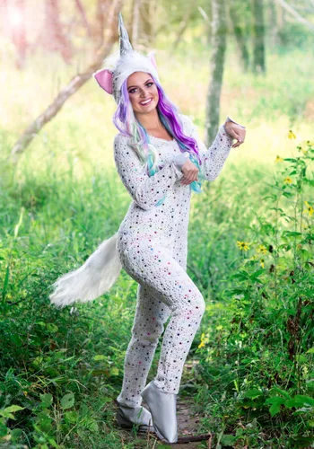 Vista 3 de Disfraz para mujer Magical Unicorn Multicolor