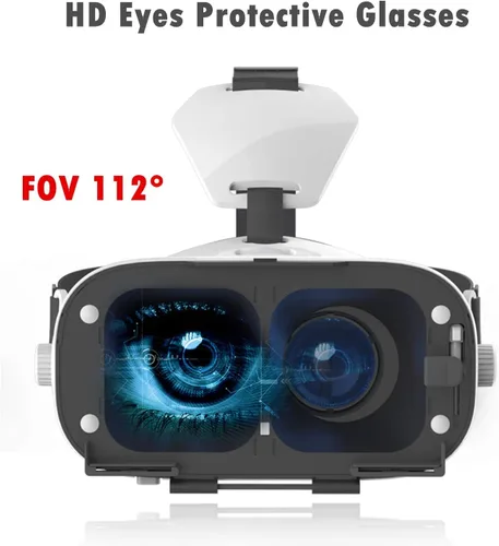Vista 3 de 3D VR HeadsetGlasses, VR Virtual Reality Goggles w Fans for 3D IMAX MovieGame for Samsung Galaxy Note 10 8 S9 S8 Edge + A9s A6s, iPhone 12 Mini 11