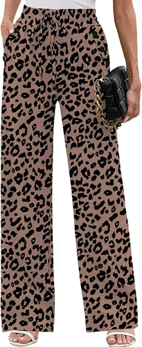 Vista 90 de Heymoments Wide Leg Pant for Women High Waist Trouser A01-negro