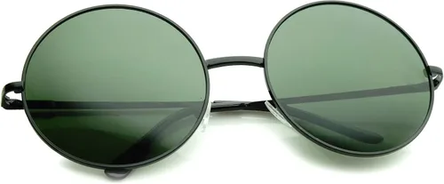 Vista 4 de zeroUV Gafas de sol redondas súper grandes de gran tamaño con patillas delgadas de 2.402 in