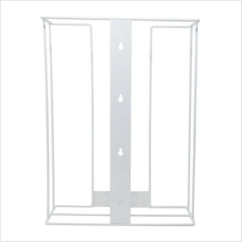 Vista 4 de TRONEX Estante dispensador de guantes de montaje en pared triple con 3 alambres para guantes desechables y servilletas, organizador de metal