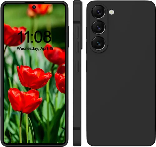 Vista 2 de Funda compatible con Galaxy S23 con protección de cámara mejorada, funda de silicona mate a prueba de golpes, delgada, cubierta completa, suave