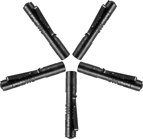Vista 11 de Linterna de la pluma,2PCS llevó las linternas de la luz de la pluma con el clip,Mini linterna de bolsillo pequeña linterna de inspección de Penlight