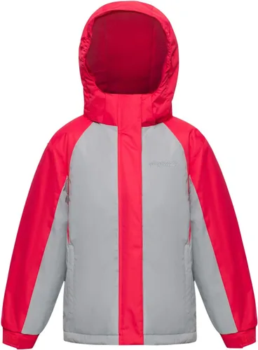 Vista 52 de Chaqueta de esquí impermeable para niñas, chaqueta de snowboard para exteriores, resistente al viento, con forro polar, abrigo de nieve cálido