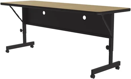 Vista 10 de Correll Deluxe (HPL) - Mesa de oficina abatible, 24 x 72 pulgadas, granito negro