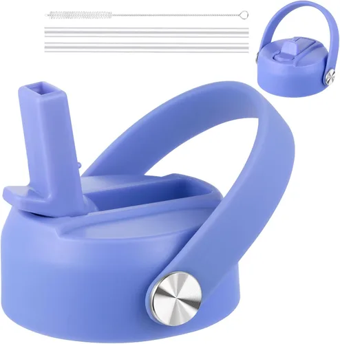 Vista 8 de Tapa de popote para boca ancha Hydro Flask, tapas con popote para Hydroflask de boca ancha de 12, 16, 18, 20, 32, 40 onzas, tapa de repuesto