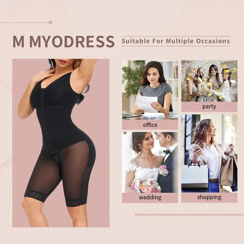Vista 4 de M MYODRESS Fajas Colombianas - Modeladora de cuerpo completo para mujer