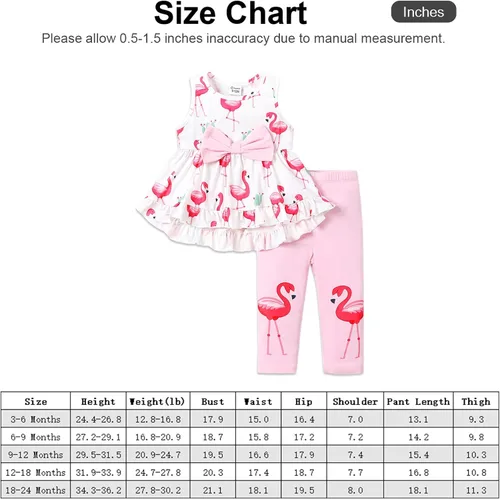 Vista 7 de PATPAT Conjunto de ropa de bebé niña de manga corta con volantes y pantalones florales