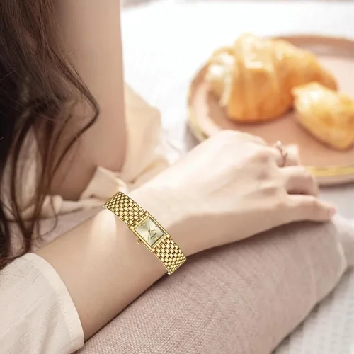 Vista 6 de BOFAN Gold Watches for Women Luxury Ladies Quartz Wrist Watches with Stainless Steel Bracelet,Waterproof.Womens Casual Fashion Small Gold