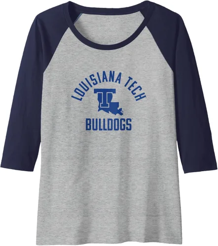 Vista 5 de Louisiana Tech Bulldogs Large One Color Raglan Baseball Tee