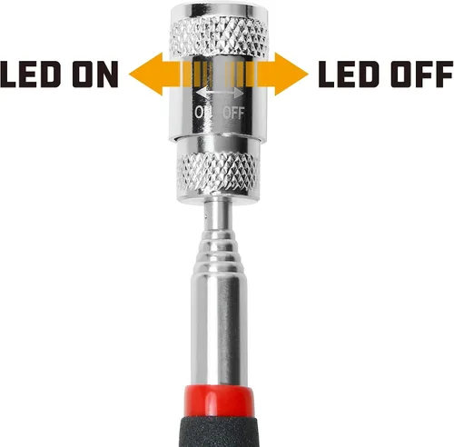 Vista 5 de Powerbuilt Herramienta de recogida magnética telescópica con luz LED de 8 lb - 940606