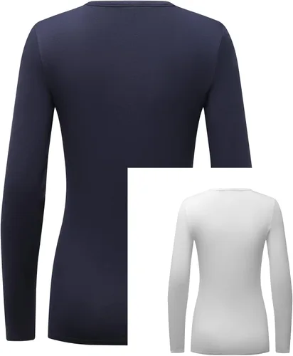Vista 5 de Formeet17 Paquete de 2 camisetas de manga larga para mujer