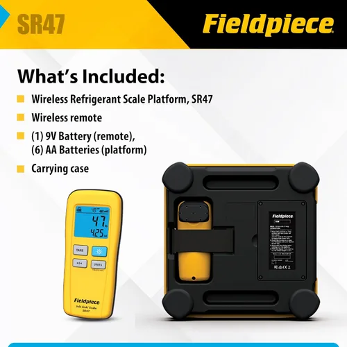Vista 5 de Fieldpiece Báscula inalámbrica SR47 con control remoto