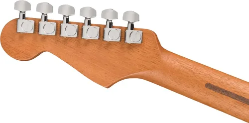 Vista 7 de Fender American Acoustasonic Stratocaster - Guitarra eléctrica acústica, 3 colores Sunburst, diapasón de ébano, con bolsa de concierto