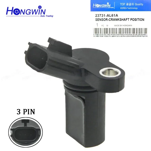 Vista 7 de Sensor de posición del cigüeñal del árbol de levas 3 piezas para Infiniti FX35 G35 I35 M35 Nissan NV1500 Pathfinder 23731-6J90B 23731-AL61A