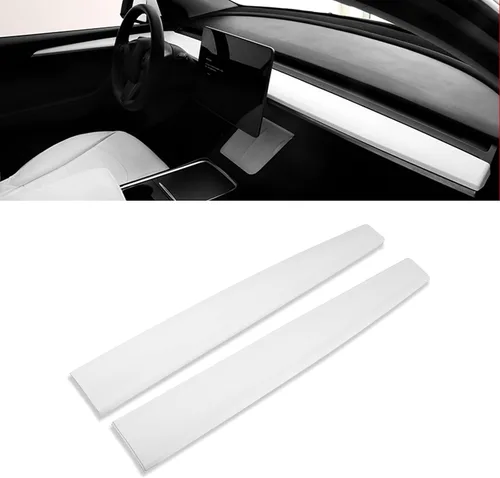 Vista 19 de x xotic tech Cubierta de panel de consola central con patrón de fibra de carbono brillante, compatible con Tesla Model 3 2017 2018 2019 2020 2021