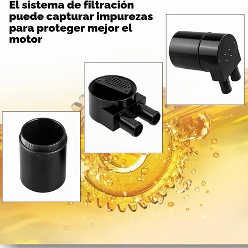 Vista 2 de Ruien - Depósito de aceite color negro de aleación de aluminio de alto rendimiento para auto.