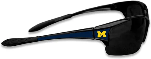 Vista 8 de Gafas de sol deportivas negras estilo élite con logotipo en las esquinas