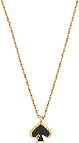 Vista 2 de Kate Spade Everyday Spade - Mini colgante de esmalte negro, Latón, No es una piedra preciosa