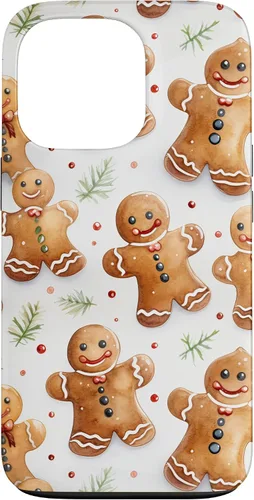 Vista 10 de Christmas Gingerbread Man Pattern for Girls Cute Xmas Baking Case for iPhone 17
