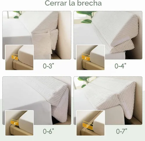 Vista 4 de HIGOGOGO Almohada de Cuña Tamaño Twin para Hueco de Cabecero - Cuña Multifuncional para Colchón Relleno de Hueco de Cama Cierra el Espacio (0-7")