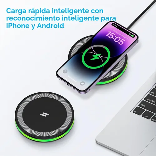 Vista 6 de Cargador inalámbrico de carga rápida, estación de carga Android, cargador de teléfono inalámbrico para Android Samsung Galaxy S25 Ultra S25 Plus S25