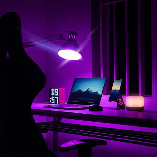 Vista 6 de Bombillas LED negras de 15 W, paquete de 2 (equivalente a 100 W), bombillas negras UV BR30 E26 para brillar en la oscuridad, UVA 385-400 nm, luces