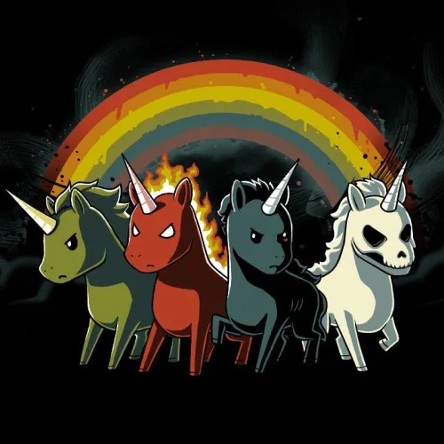 Vista 2 de TeeTurtle Cuatro unicornios del apocalipsis