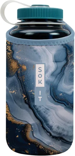 Vista 182 de Sok It BotlSok Funda para botella de agua con cubierta de neopreno aislante (Floral abstracto, se ajusta a CamelBak o Nalgene de 12 onzas)