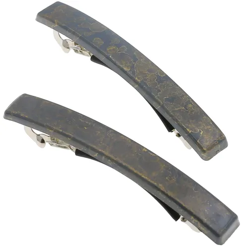 Vista 12 de Camila Paris CP3074 - Pinzas de pelo francés para niñas, juego de 2 pinzas de metal de goma beige, agarre fuerte, antideslizantes, accesorios
