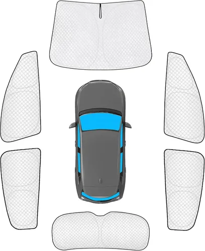 Vista 26 de KMF 6 piezas de parasoles gruesos para Mazda 3 Hatchback (No Sedán) 2014-2018 Accesorios, parasoles completos para parabrisas y ventanas de coche