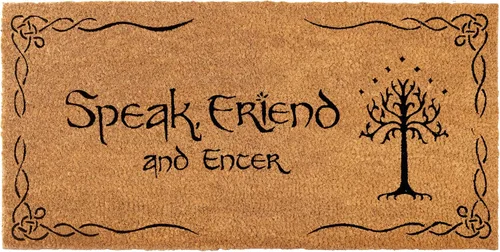 Vista 9 de MAINEVENT Felpudo "Speak Friend and Enter" 50x15 Pulgadas, El Señor de los Anillos Felpudo Divertido Largo, Felpudo "Speak Friend and Enter" Grande