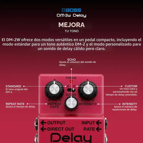 Vista 3 de Pedal de efectos de guitarra Boss DM-2W Delay Waza Craft