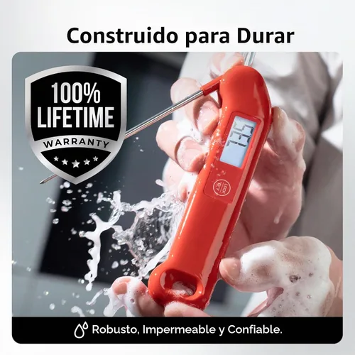 Vista 6 de Termómetro profesional de carne digital, precisión certificada NIST de ± 0.5 ℉, termómetro de lectura instantánea para cocinar a la parrilla