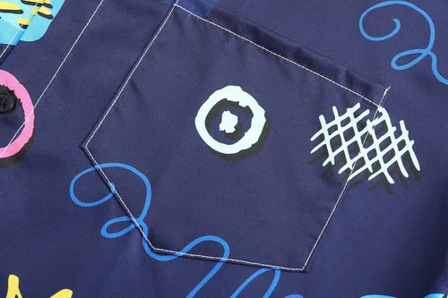 Vista 4 de Camisas de los años 80 para hombre, camisa de los años 90, camisa retro casual con botones, camisa hawaiana, camisa de discoteca, camisas de playa