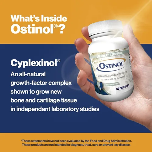 Vista 4 de Ostinol Standard 150mg - Suplemento para huesos y articulaciones Certificado de activación de células madre Complejo de proteínas bio activas