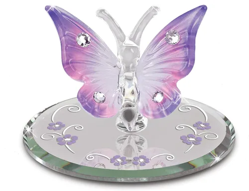 Vista 9 de Glass Baron Figura de cristal de colibrí azul, 2.25 pulgadas de alto