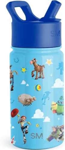 Vista 58 de Simple Modern Kids Summit - Botella de agua con tapa con pajilla, vaso de acero inoxidable de 14 onzas con aislamiento para niñas, para la escuela