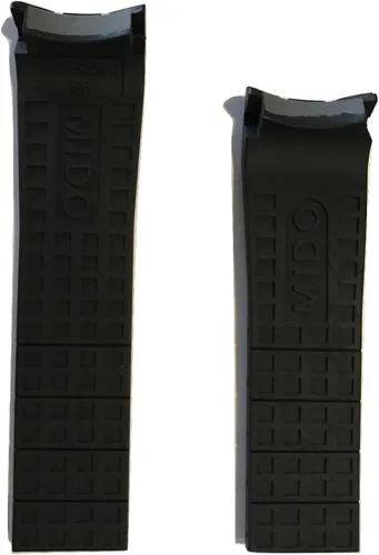 Vista 2 de Authentic Mido Multifort Negro Goma 23mm de banda correa para back-case m005614a