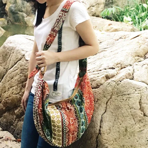Vista 7 de Karresly - Bolsa bandolera para mujer con correa ajustable, estilo Thai