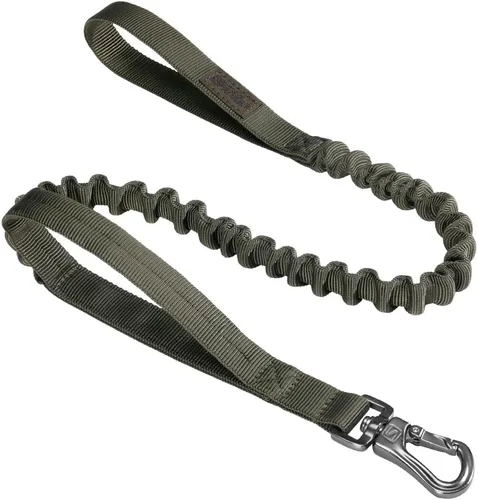 Vista 11 de EXCELLENT ELITE SPANKER Correa elástica militar para perros con 2 asas de control acolchadas para perros medianos y pequeños (negro)