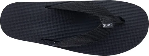 Vista 4 de Scott Hawaii Paha - Sandalias flexibles para hombre, sandalias de goma negras duraderas, tallas 7-14